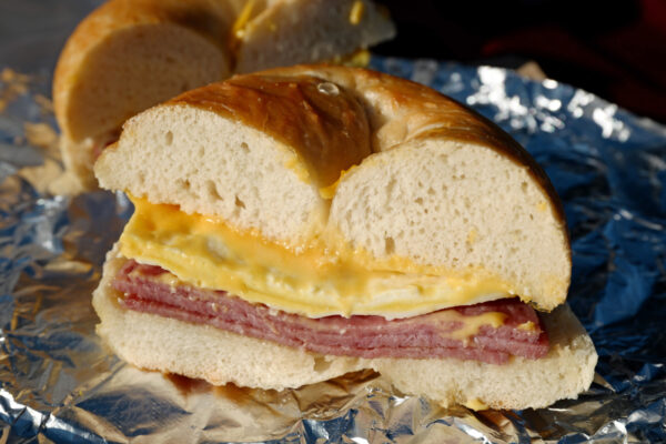 Porkroll, Egg & Cheese Bagel