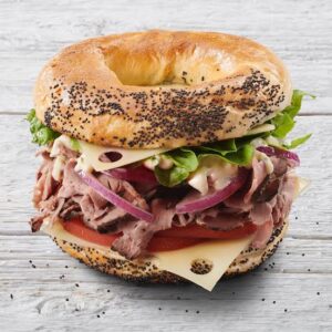 Roast Beef and Cheese Bagel