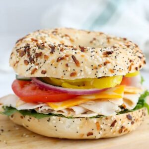 Turkey and Cheese Bagel